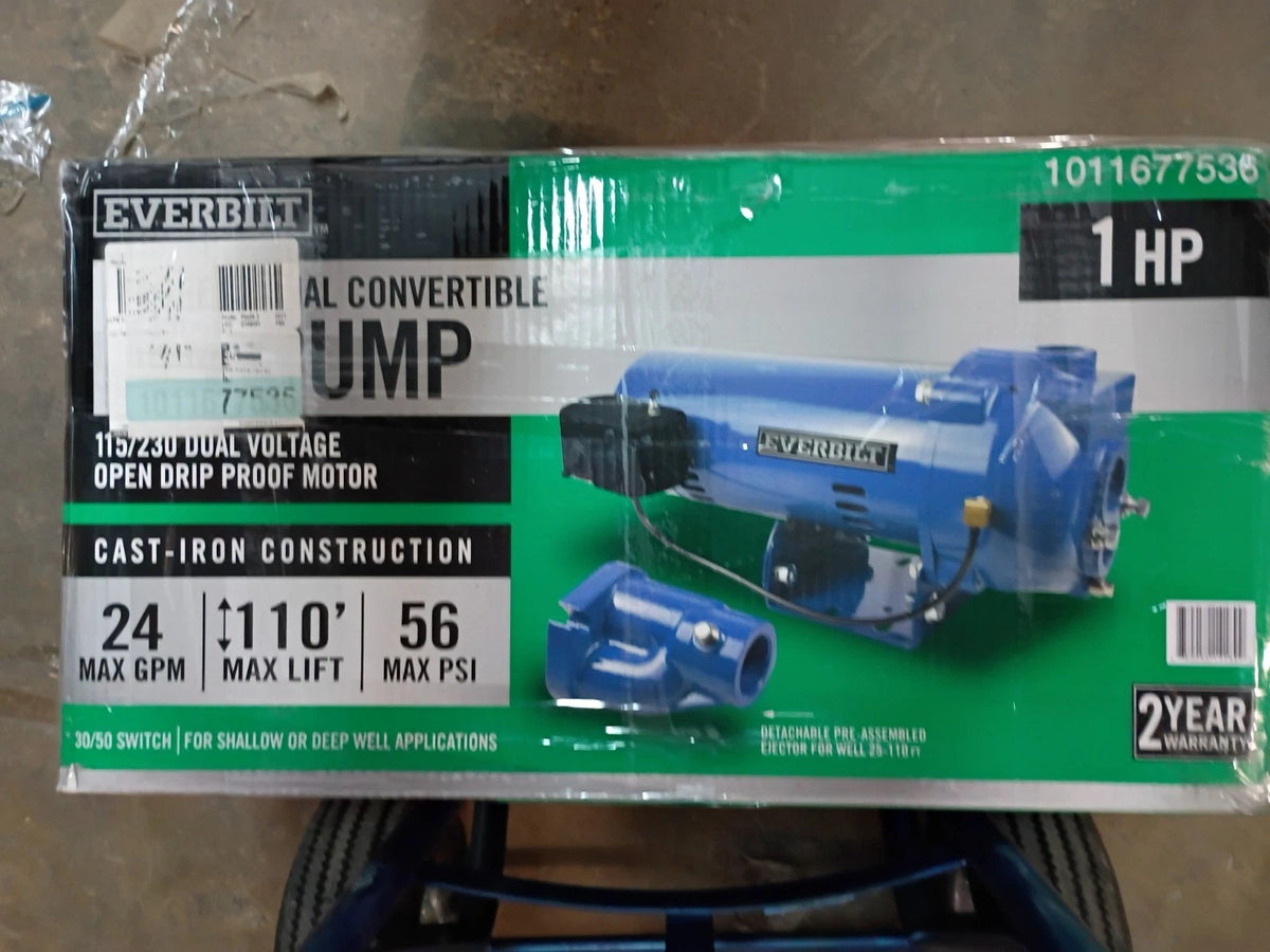 Everbilt HDCWJ10, 1 HP Professional Convertible Jet Pump PARTS ONLY