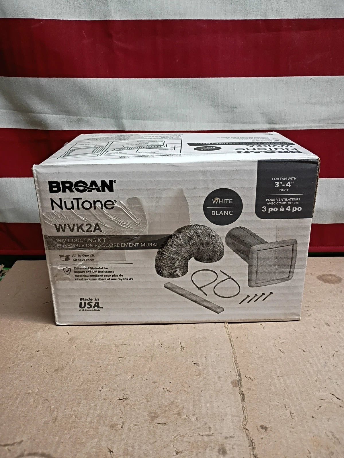 Broan-NuTone WVK2A Flexible Wall Ducting Kit for Ventilation Fans Exhaust Fans||