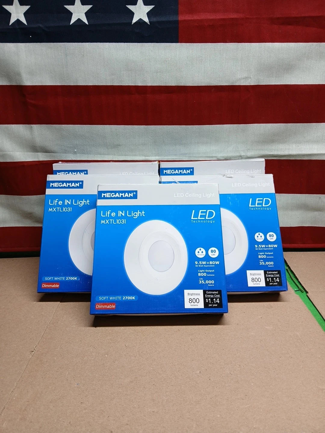 MEGAMAN LED Ceiling Light MXTL1031-5 pk