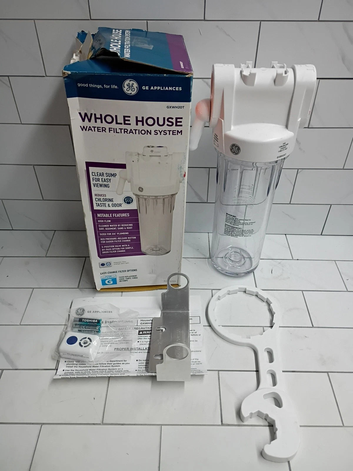 GE Whole House Water Filtration System Model GXWH20T New Open Box