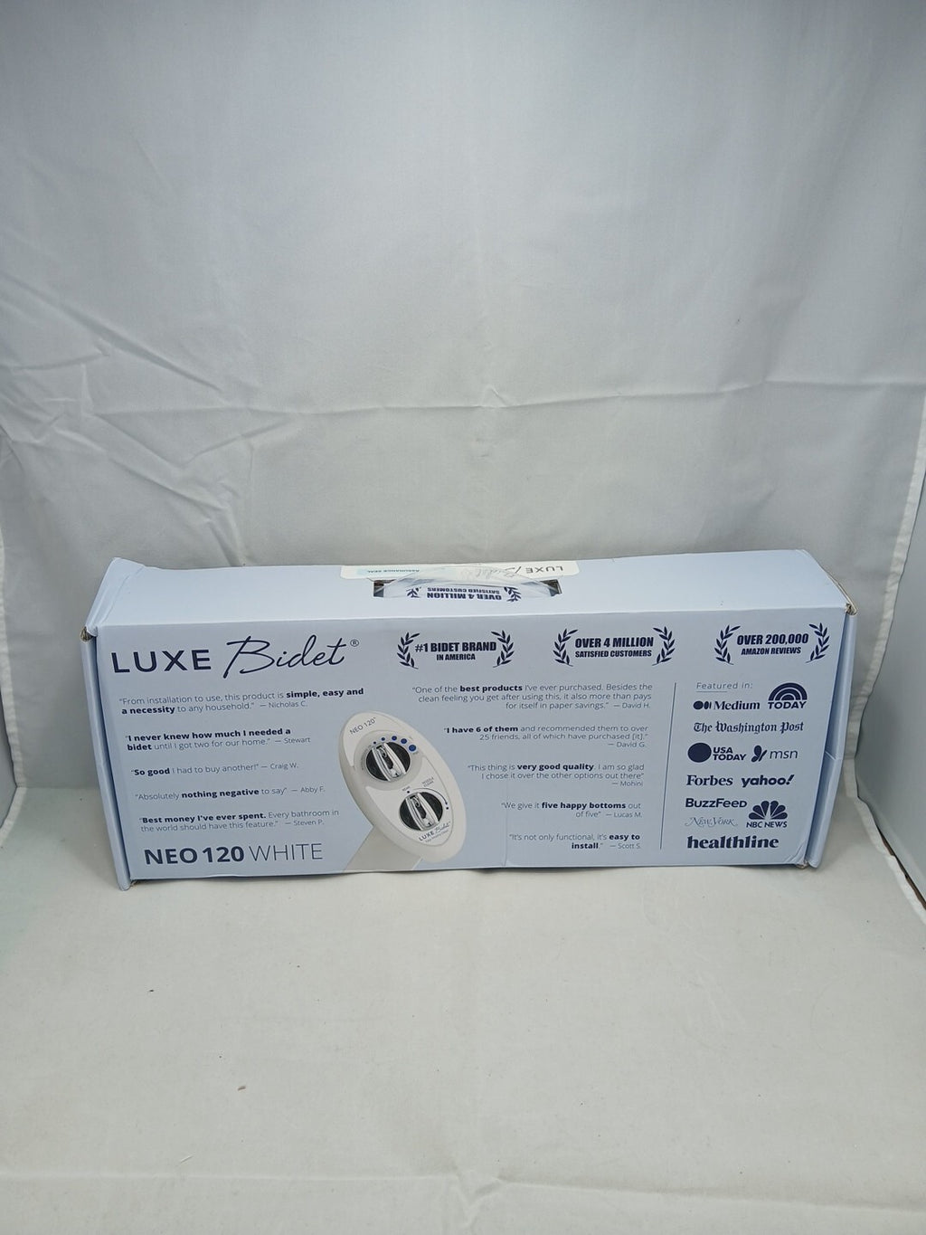 LUXE Bidet NEO 120 - Self-Cleaning Nozzle, Fresh Water Non-Electric Bidet