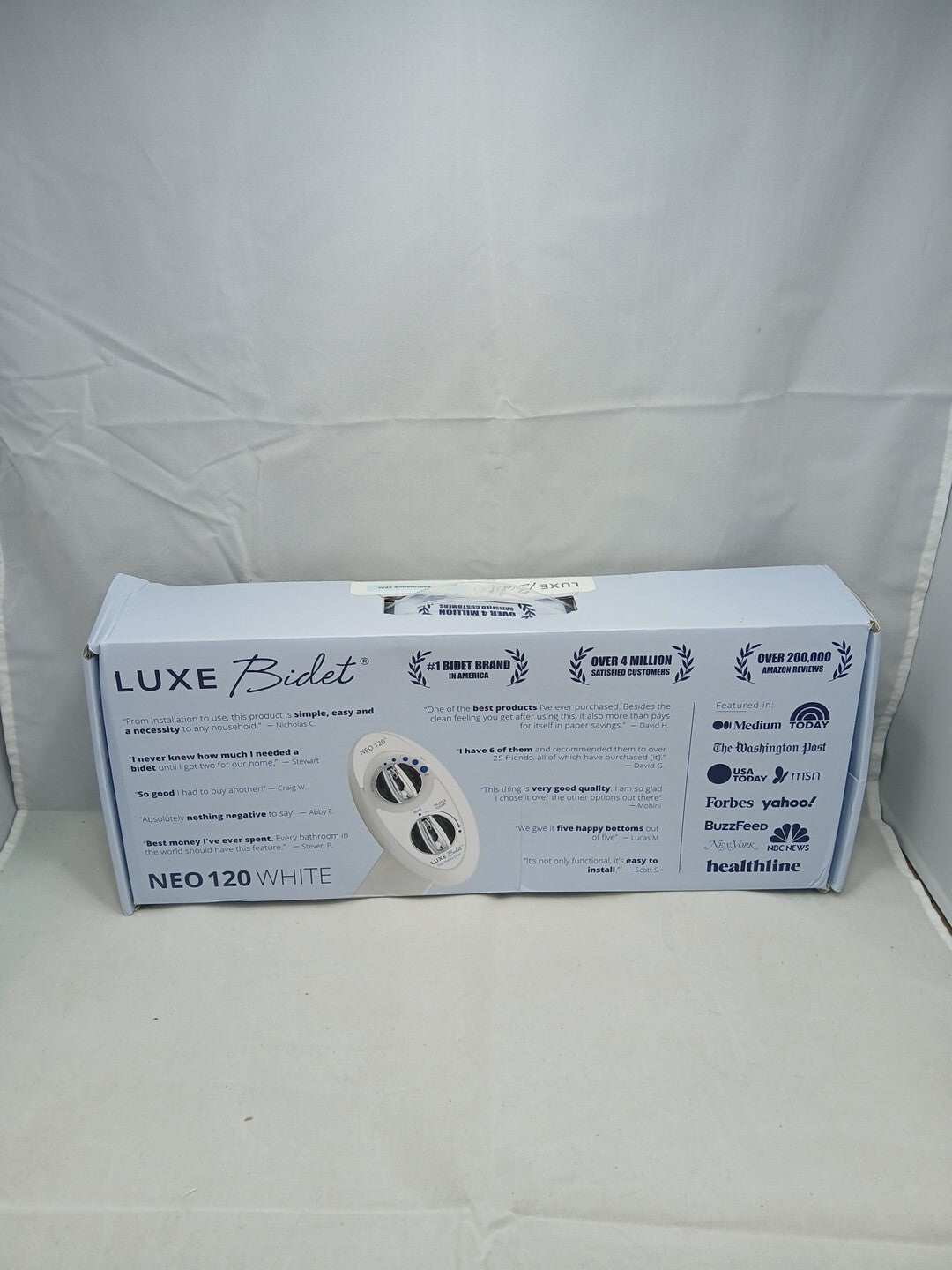 LUXE Bidet NEO 120 - Self-Cleaning Nozzle, Fresh Water Non-Electric Bidet
