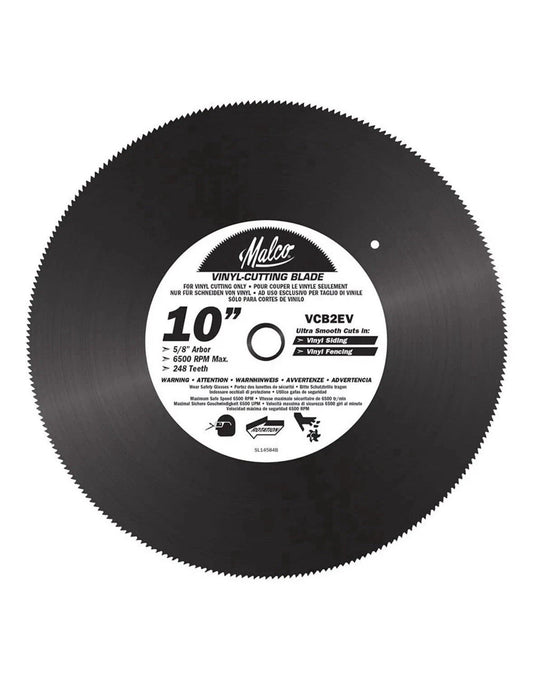 Malco VCB2 EV 10 in. Vinyl Siding and Fencing Cutting Circular Saw Blade