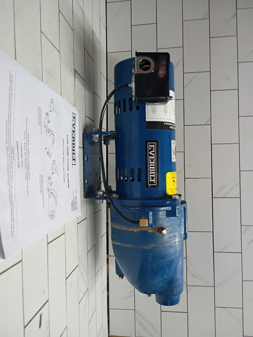 Everbilt HDSWJ7 3/4 HP Cast Iron Shallow Well Jet Pump *For Parts *