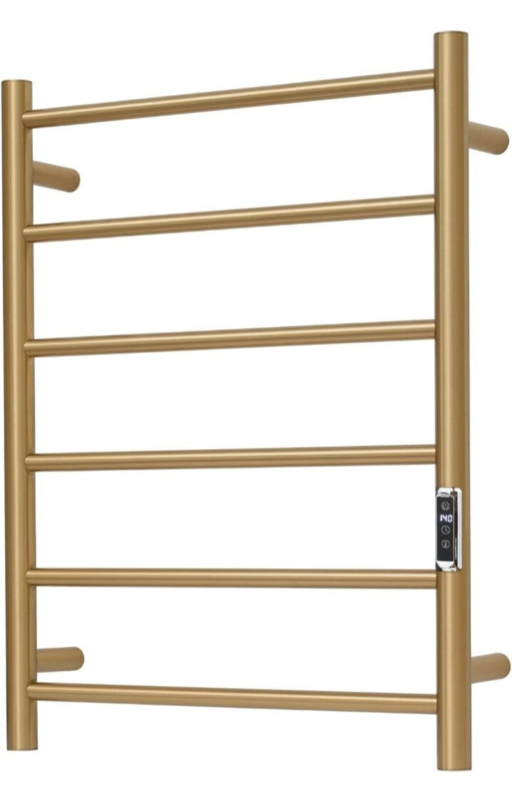 Heated Towel Racks Brushed Gold Wall Mounted Electric Towel Warmer Racks OB