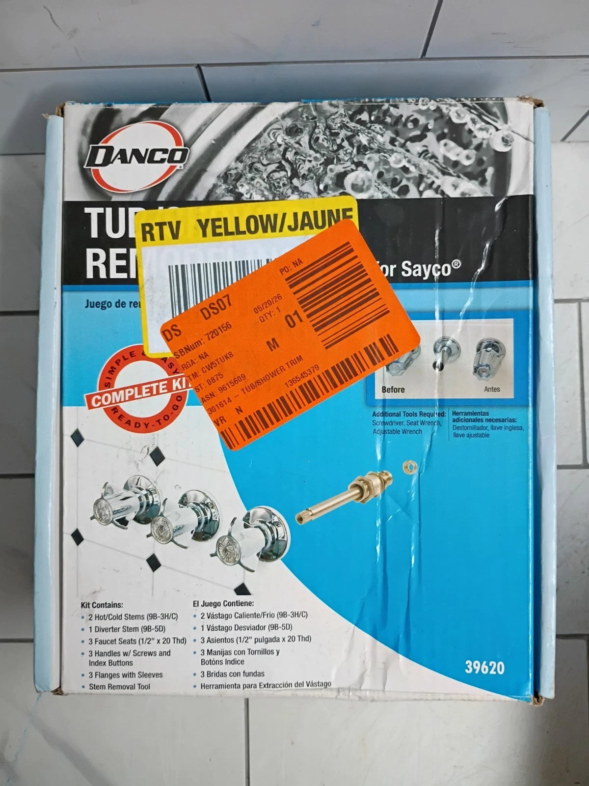 Danco 39620 Tub/Shower Remodeling Kit for Sayco NEW Open Box Complete Set!