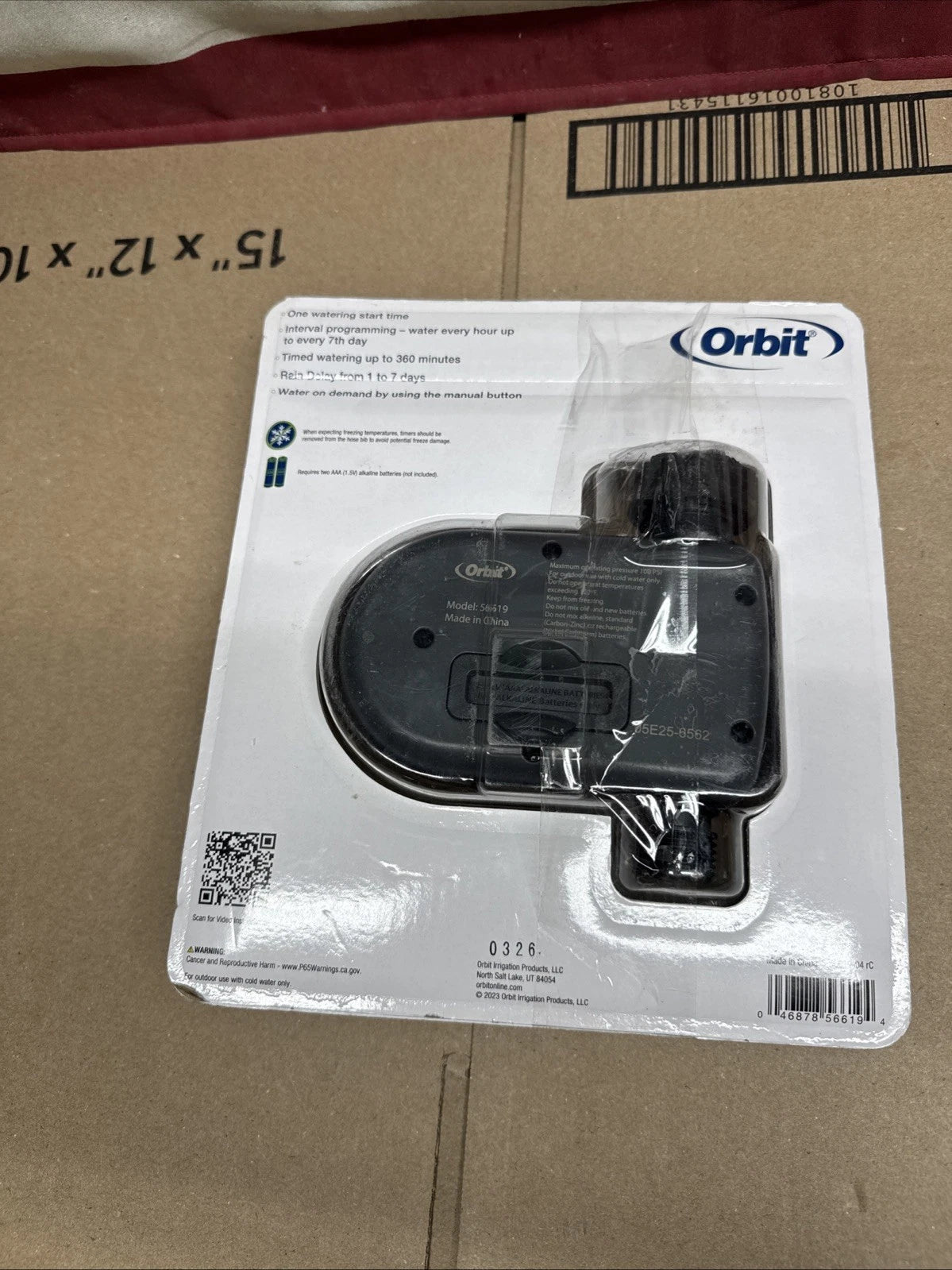 Orbit Hose Faucet Timer 1 dial, 1 outlet 56619