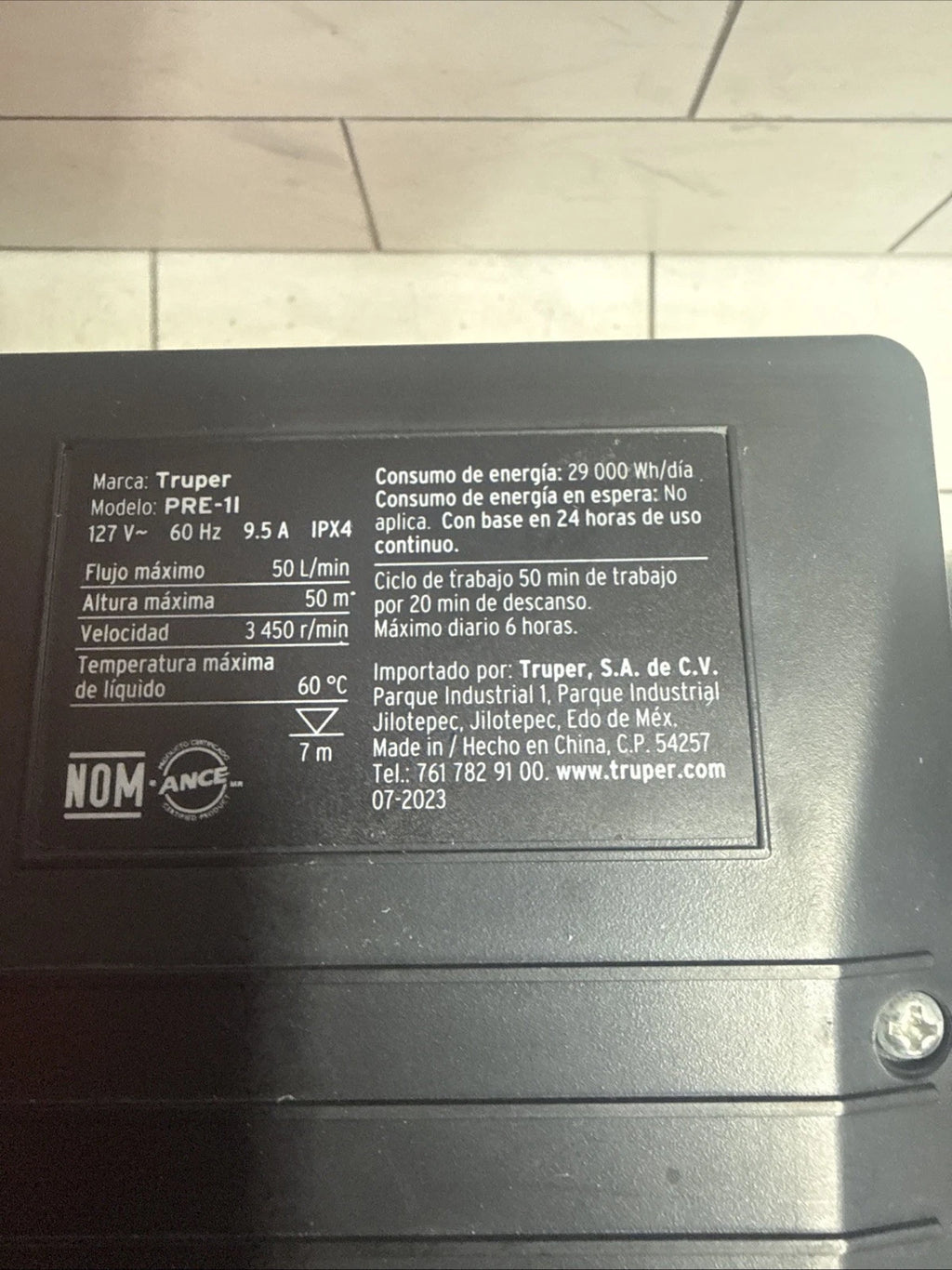 TRUPER PRE-11 - 1-HP Water Pressure Booster Pump System New Open Box
