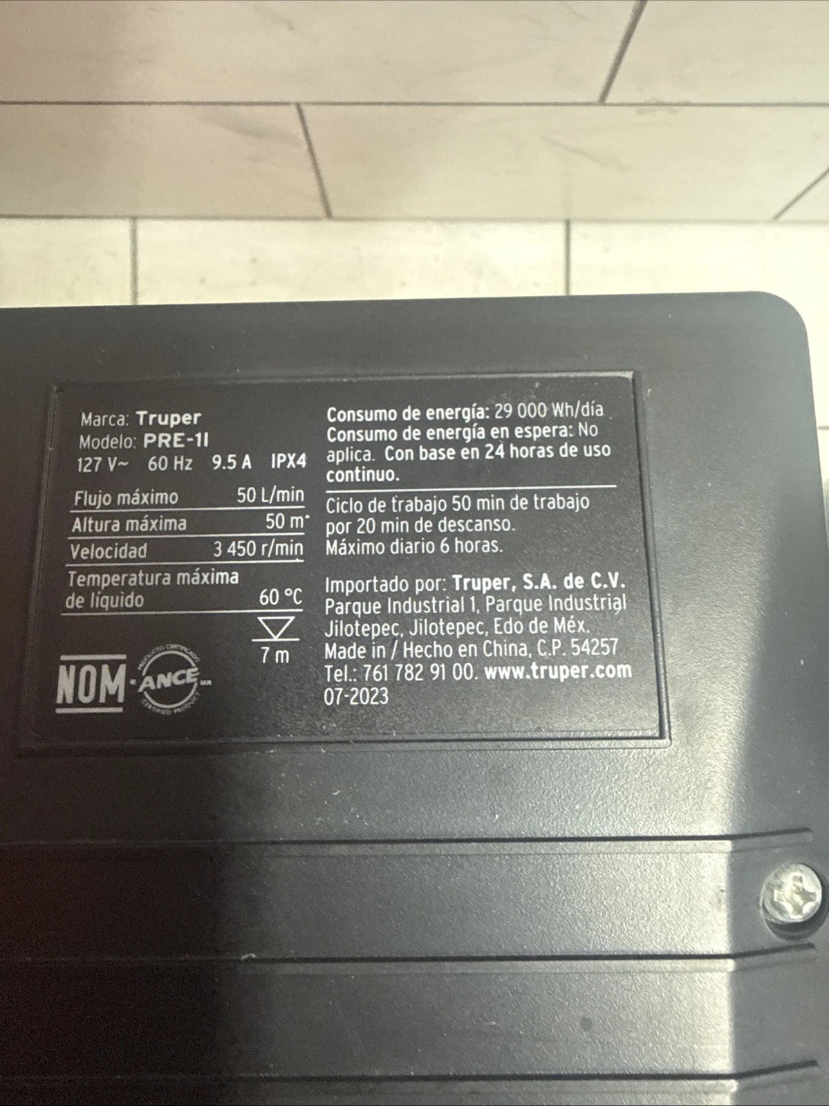 TRUPER PRE-11 - 1-HP Water Pressure Booster Pump System New Open Box