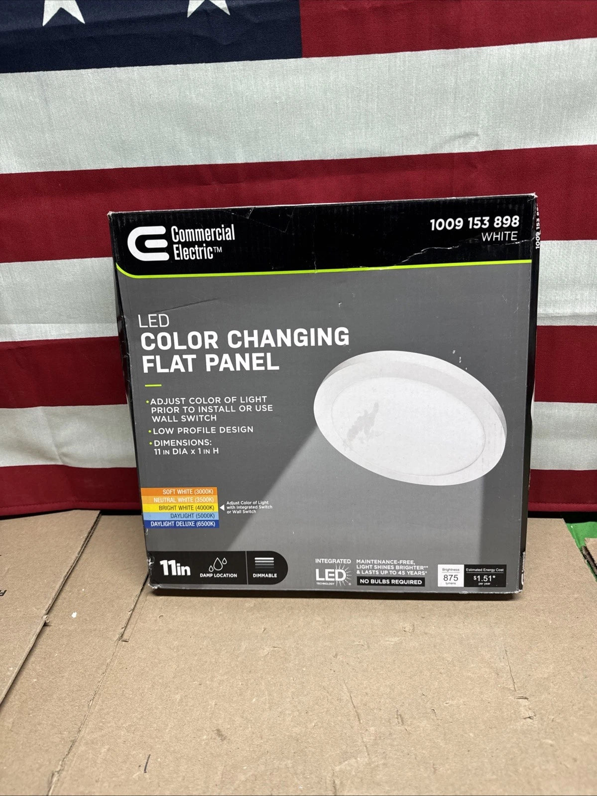 Commercial Electric 11 in. White LED Round Ceiling Light
