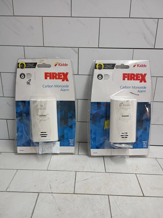 2pk Kidde Firex Plug-In Carbon Monoxide Detector, AA Battery Backup, Open Box