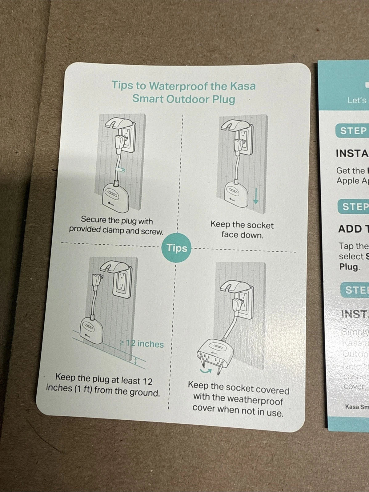 2-PK Kasa Outdoor Smart Plug Wi-Fi Outlet Timer, Works with Alexa & Google KP401