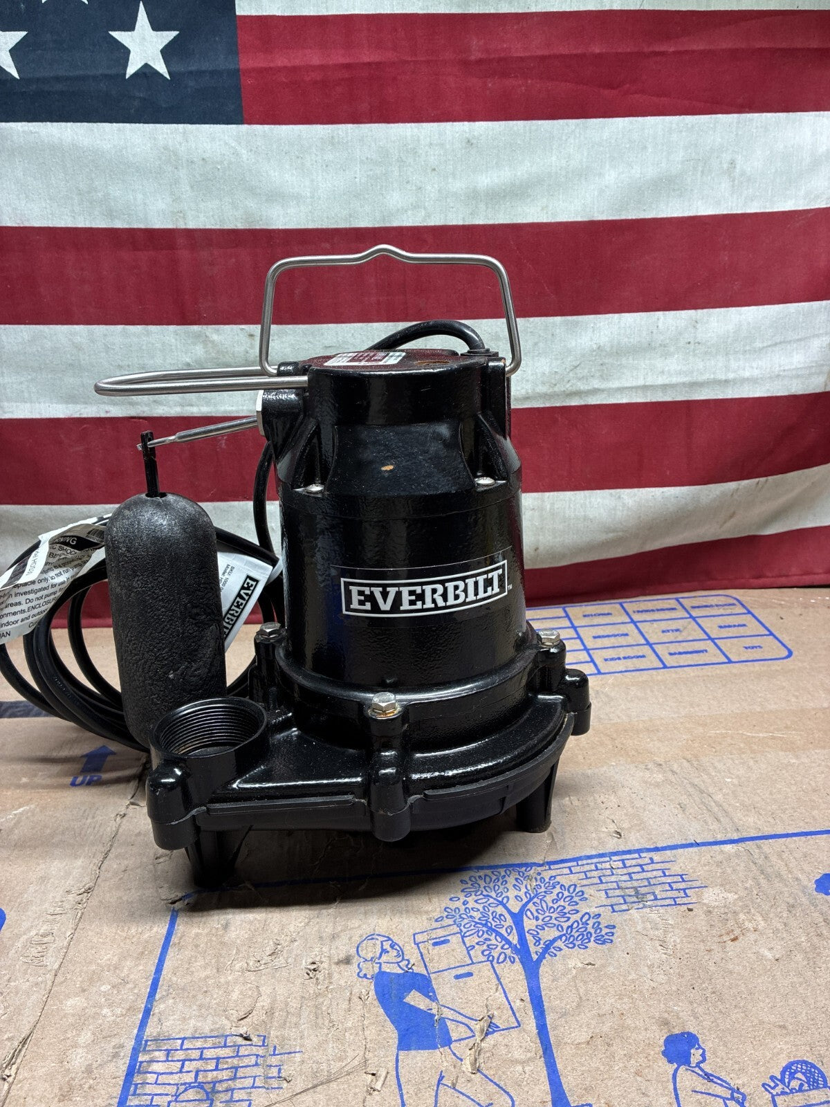 Everbilt HDS30 1/3 HP Cast Iron Submersible Sump Pump USED GOOD CONDITION