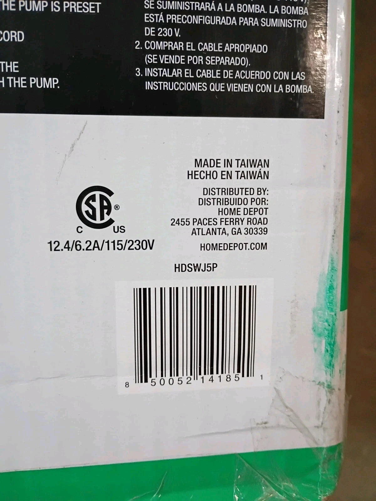 Everbilt HDSWJ5P 1/2 HP Plastic Shallow Well Jet Pump, USED, READ