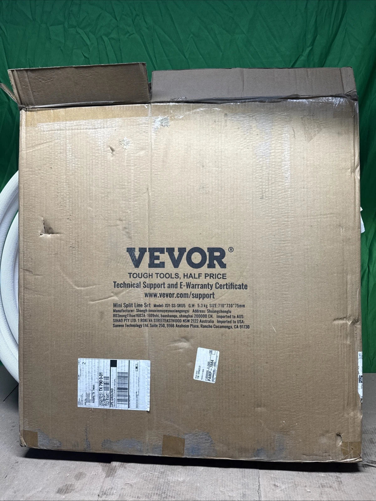 VEVOR Mini Split Line Set Model JSY-SS-SKU5 Size: 710 * 730 * 75mm