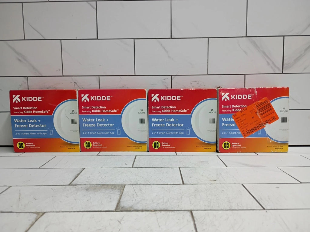 (4 Pack) Kidde 60WLDR-W Battery Smart Water Leak Detector &Freeze Alarm NEW