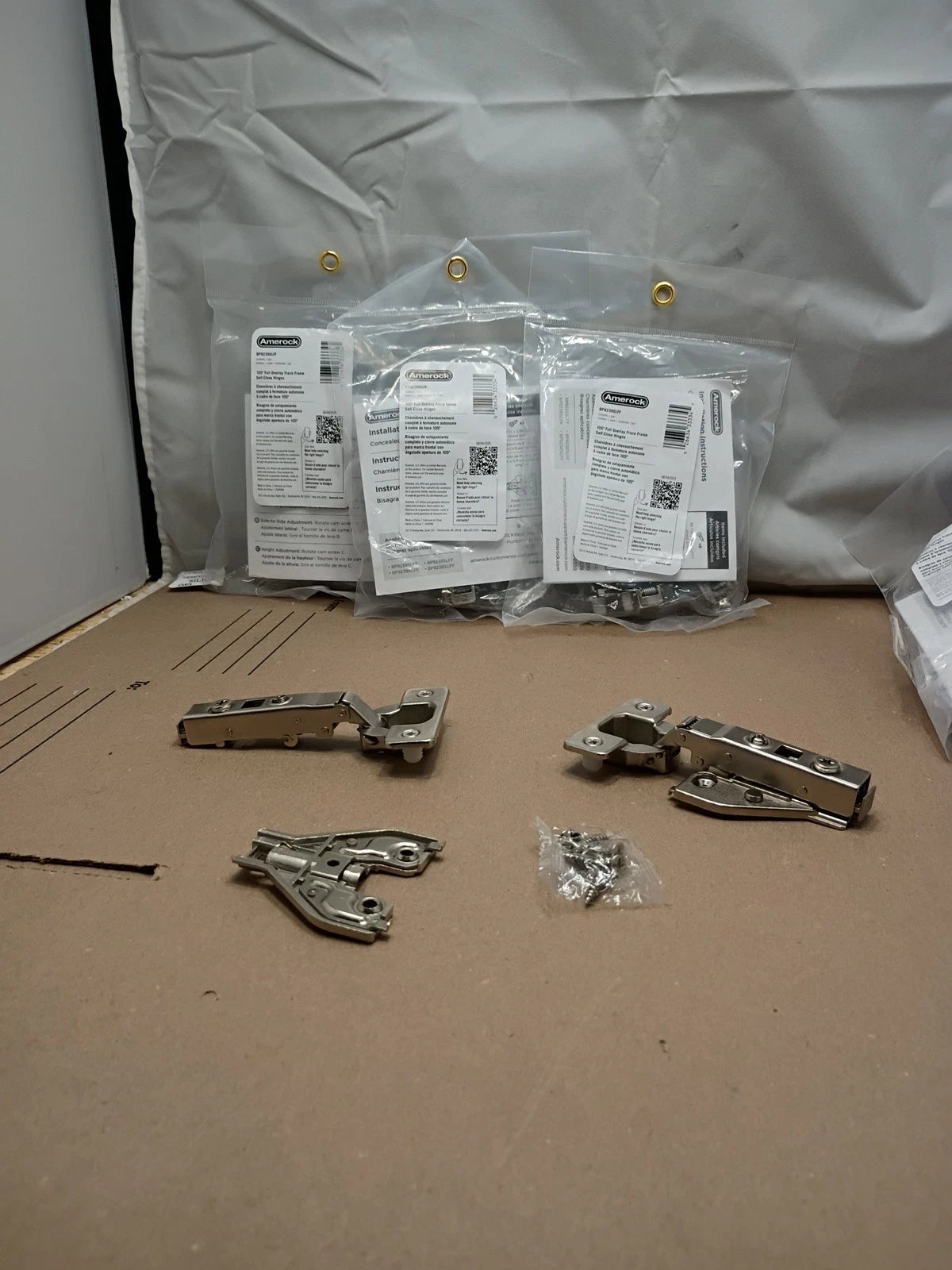 4 PK Amerock BP9239SLFF 105° Full Overlay Face Frame Self Closing Cabinet Hinges