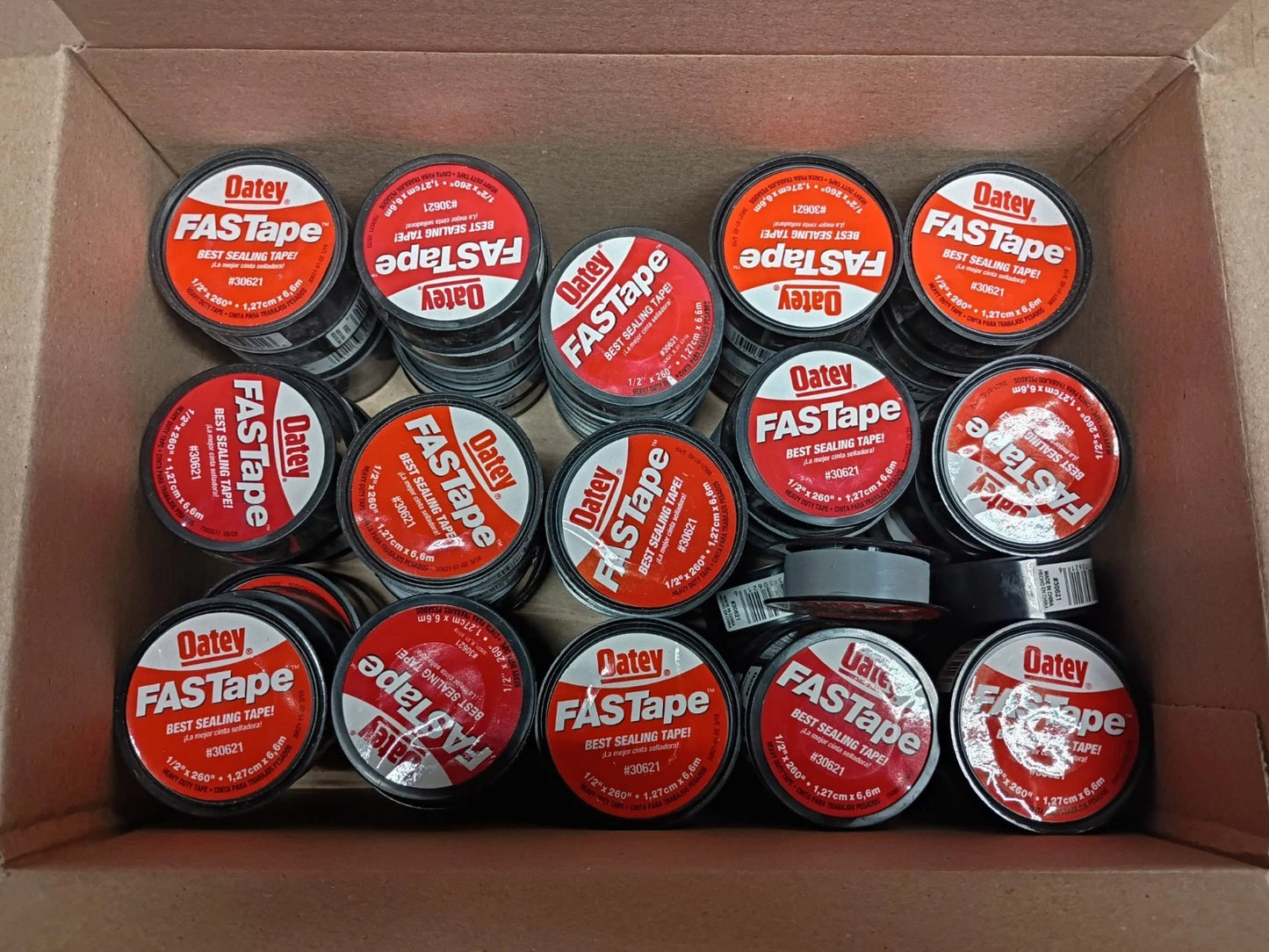 Lot Of 72 Oatey FASTape 1/2 in x 260 in Thread Sealing PTFE Tape Open Box