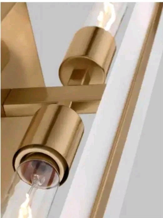 Visual Comfort Studio Dex Small Two-Light Bath Vanity Satin Brass finish OB