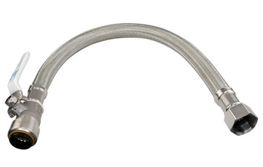 12 PACK 18 in Water Heater Connector 1/2 PTC x 3/4 FIP Braided Steel w/ Ball