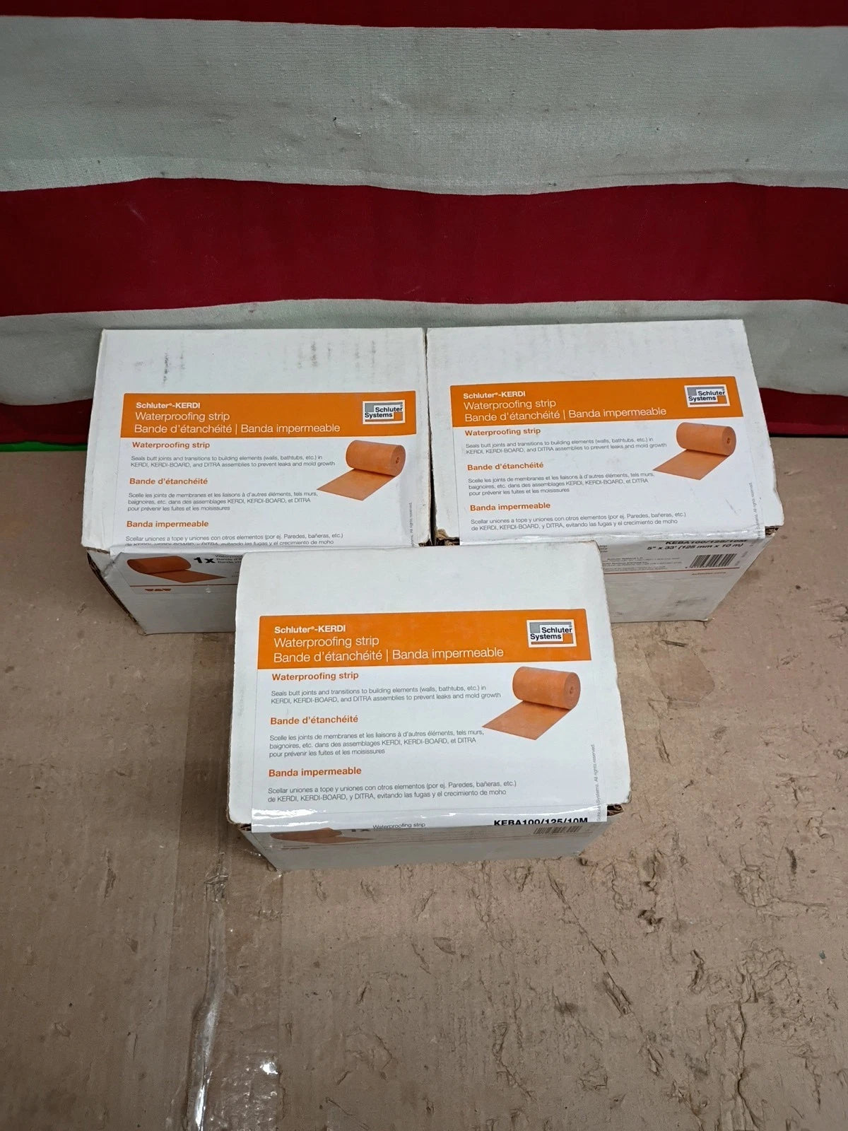 3pk Schluter Kerdi-Band 5"x 32ft 10"x 4 mil Underlayment Waterproofing Strip New