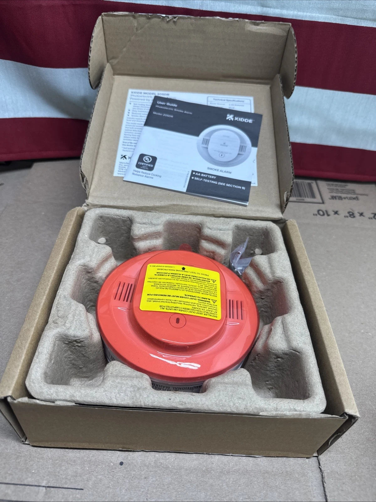 KIDDE 20SDR Photoelectric Smoke Alarm AA Battery Powered LED Warning