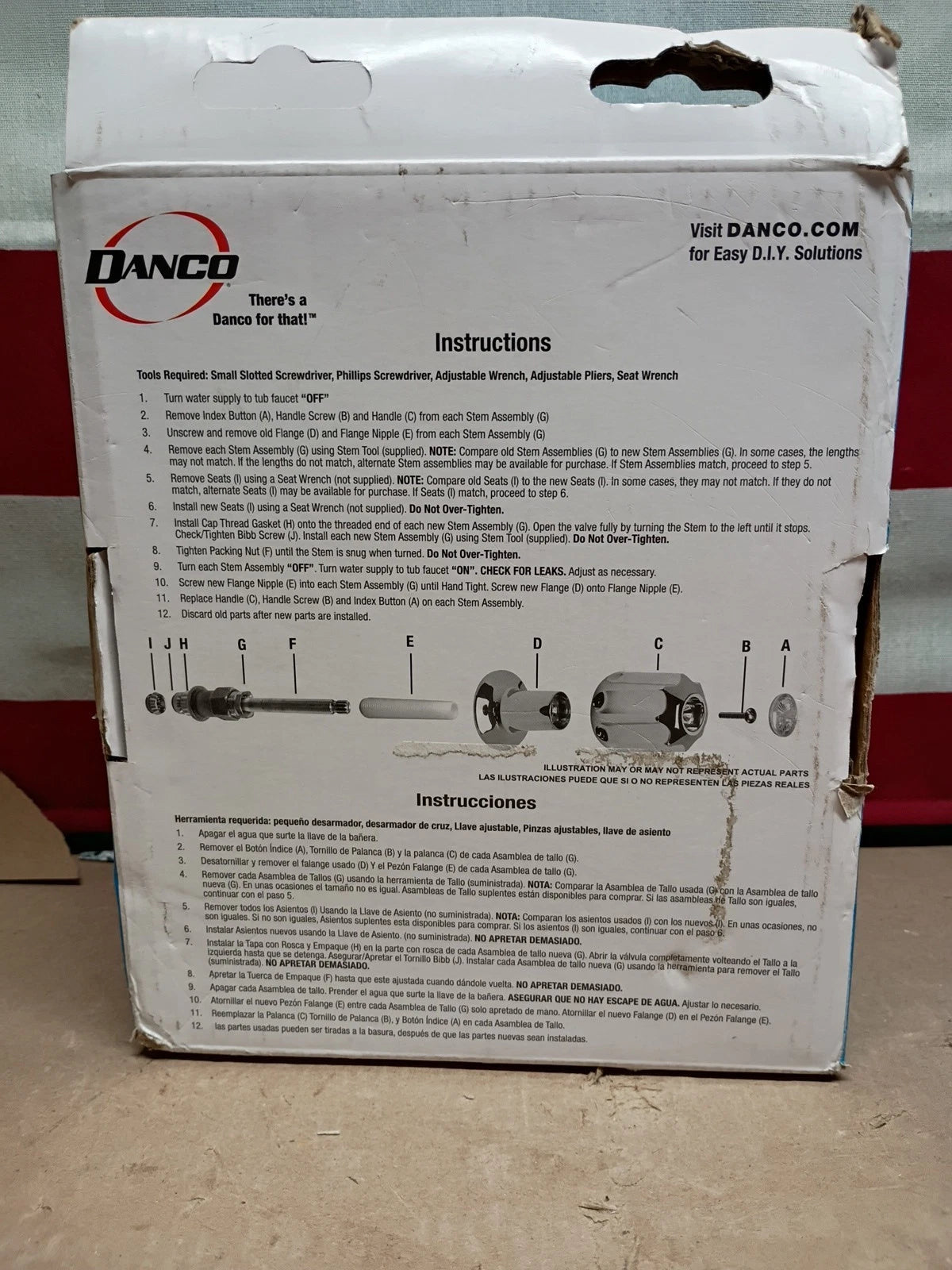 Danco 39619 Tub/Shower Remodeling Kit for Pfister Verve CHROME NEW Open Box