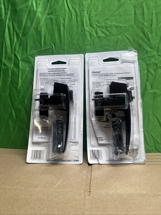2Pk Prime-Line K 5007 Screen and Storm Door Push Button Latch Set 5/8 in. Black