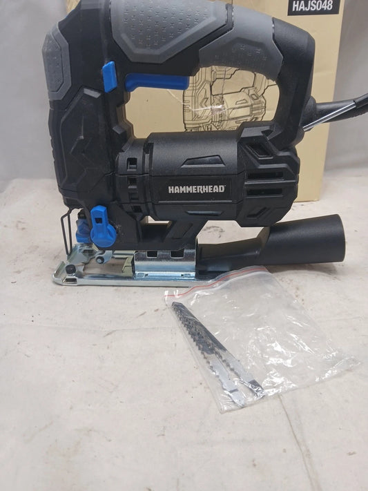 Hammerhead 4.8-Amp 3/4 Inch Jig Saw with 2pcs Wood Cutting Blades, Variable OB