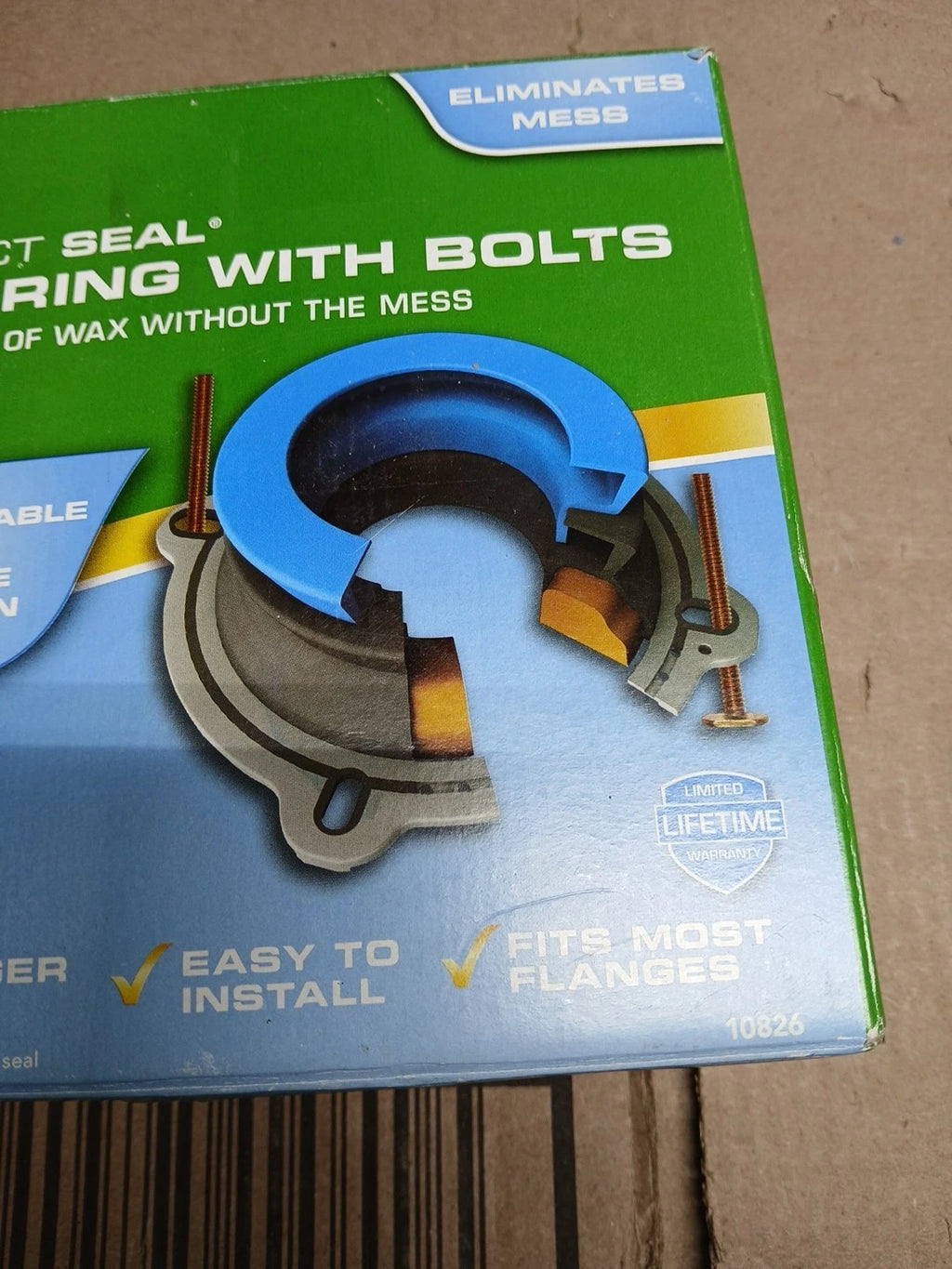 6pc Perfect Seal Toilet WaxRing Fits All Bolts Rubber Gaskets Toilet Install Kit
