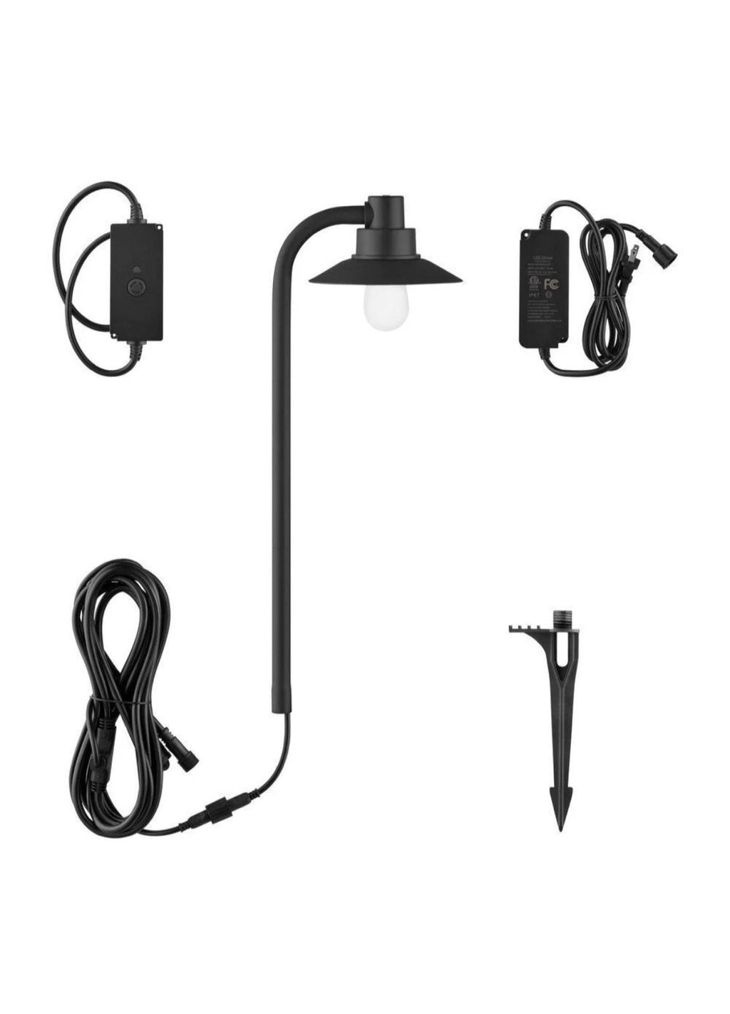2PK Hampton Bay Smart Low Voltage Black Plug-in RGBw Integrated LED Outdoor Path