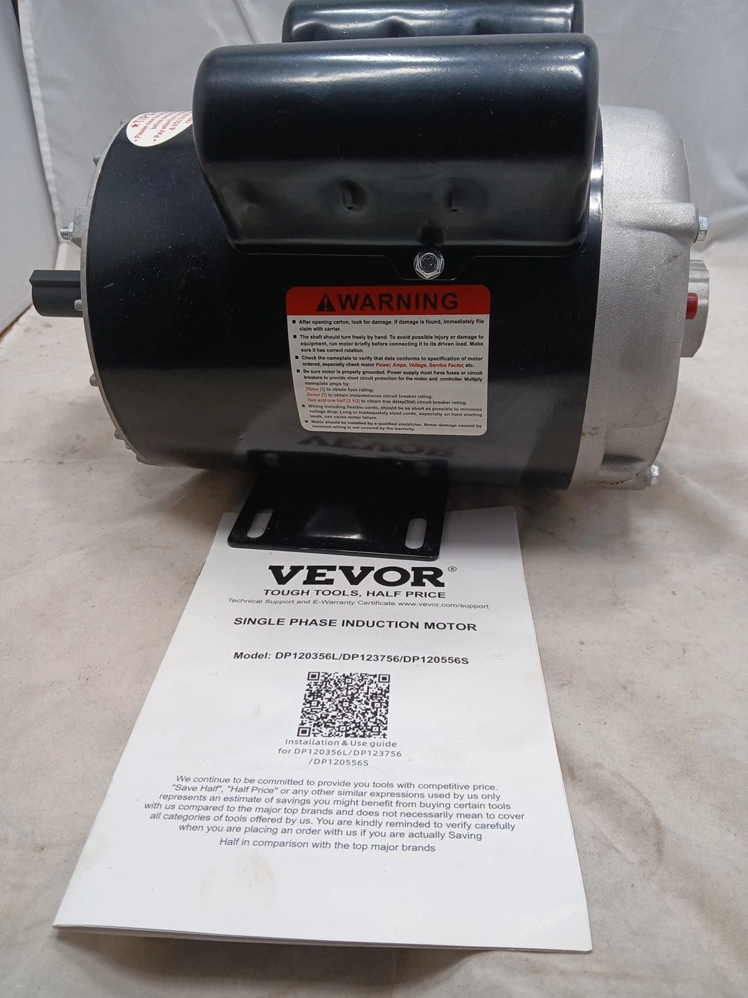 Induction motor Model #DP120356l VEVOR NEW OB Tested Work Great