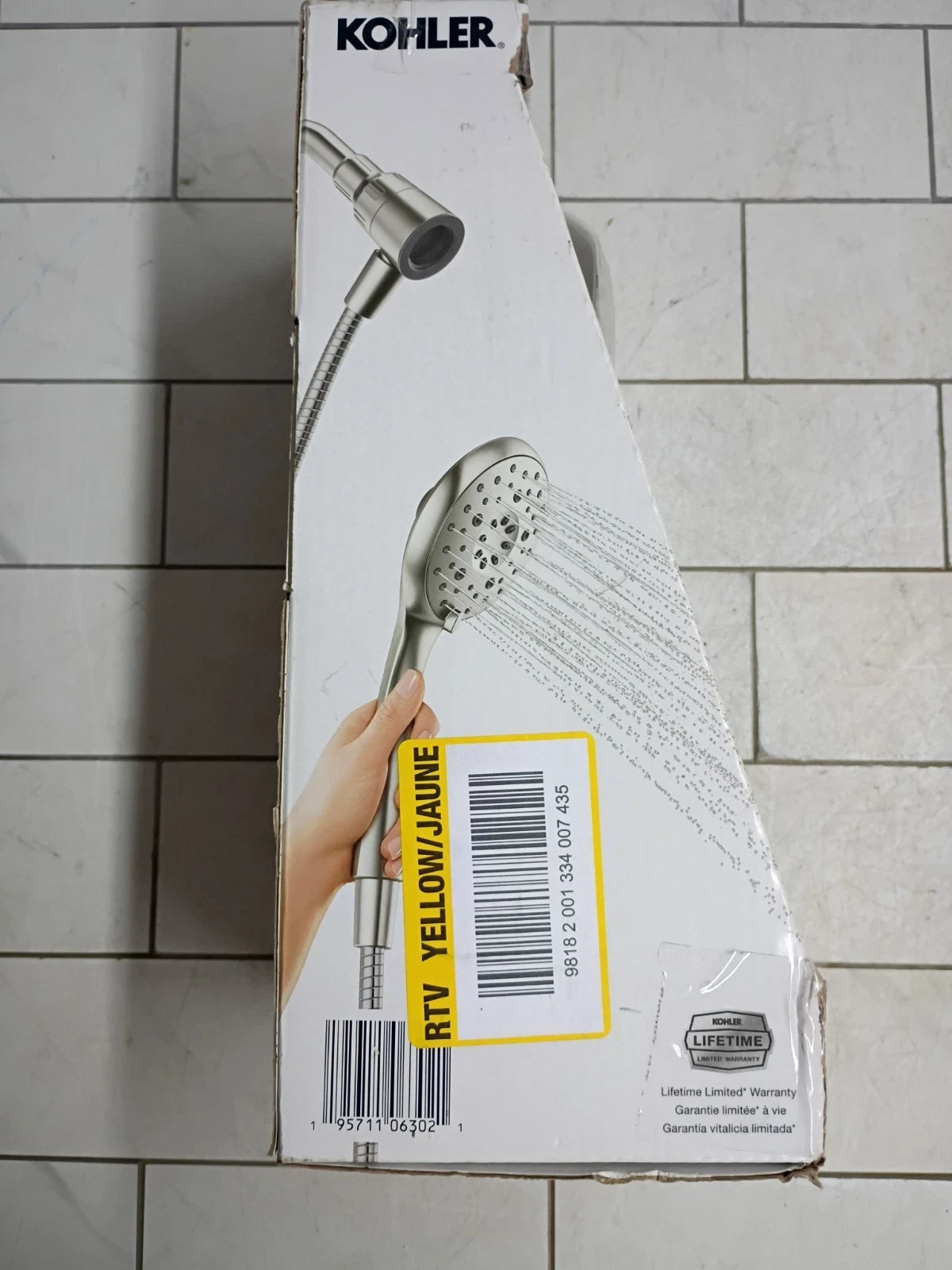 Kohler R30237-G-BN Claro 3-Spray Handheld Shower Head 1.75 GPM Brushed Nickel