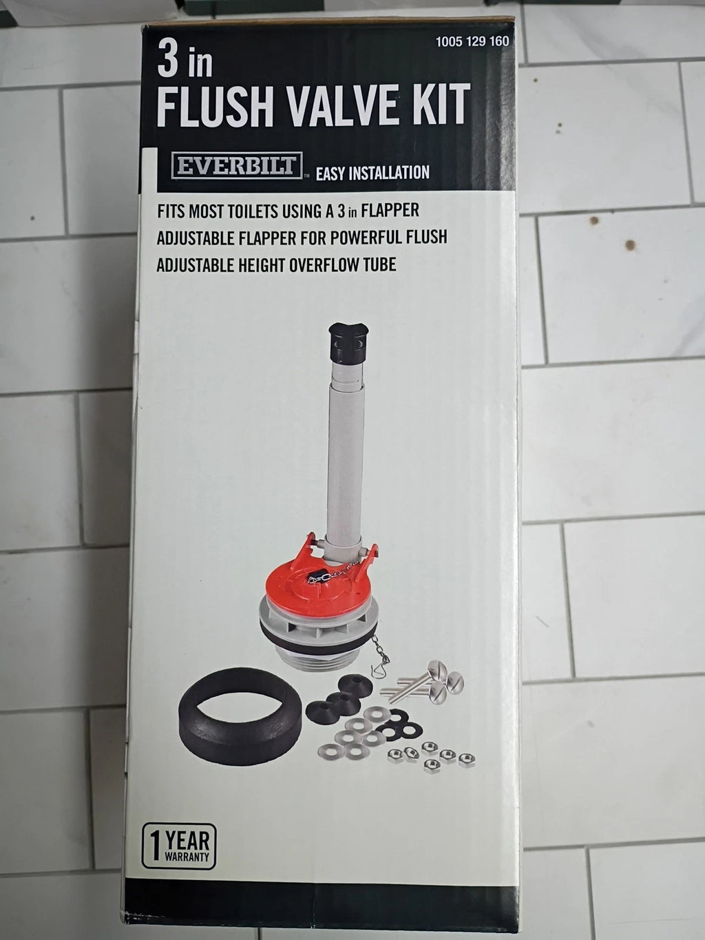5pk 3 in. Universal Toilet Adjustable Flush Valve with Flapper by Everbilt OB