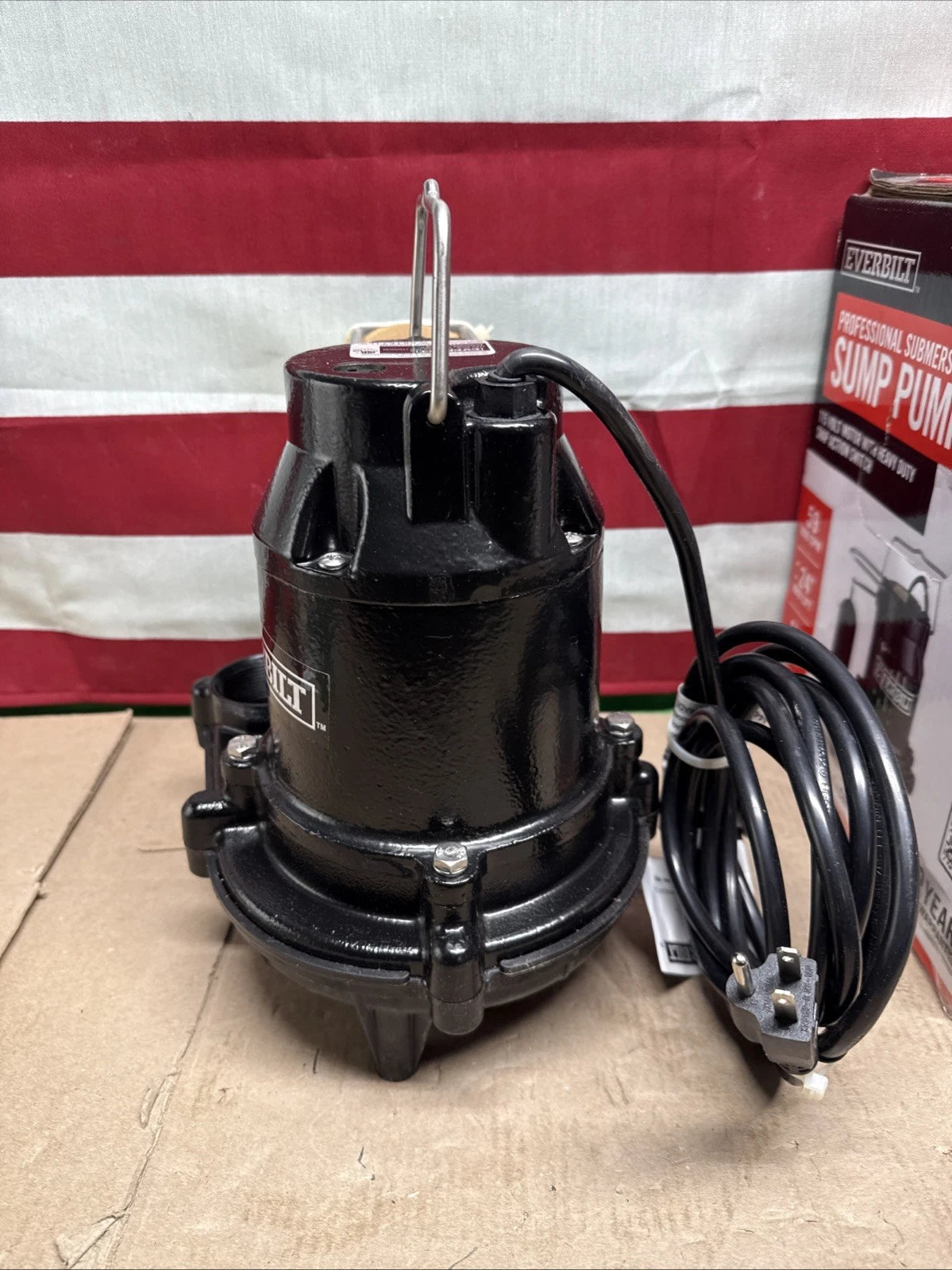 Everbilt 1/3 HP Cast Iron Submersible Sump Pump HDS30 NEW OB