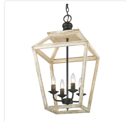 Golden Lighting Haiden 4 Light Antique Black Iron