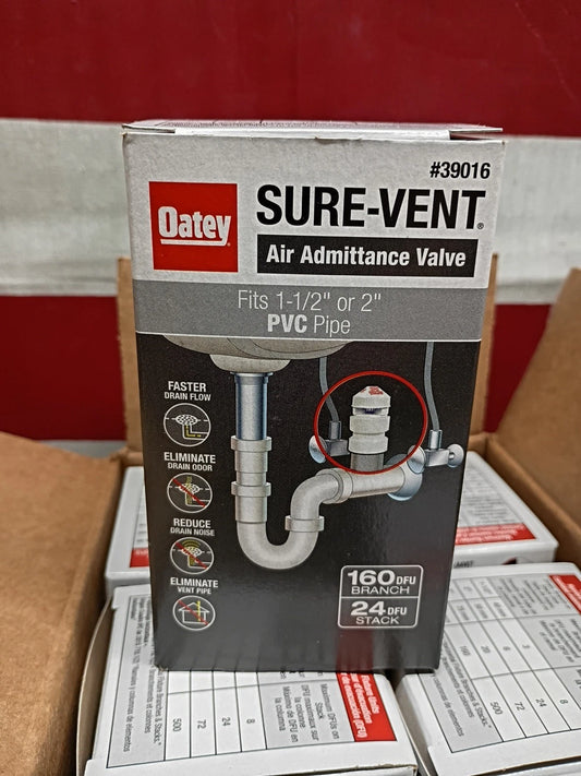 (Lot Of 6) Oatey 39016 Sure-Vent Air Admittance Valve 1.5-2" PVC.