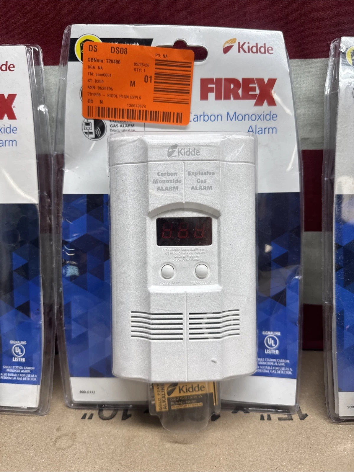 New 4 PACK Kidde KN-COEG-3 Explosive Gas Alarm Carbon Monoxide Alarm Detector