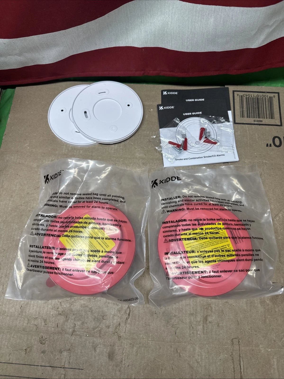 2 PACK Kidde Smoke Detector 10-Year Battery Powered LED Warning Light 20SD10