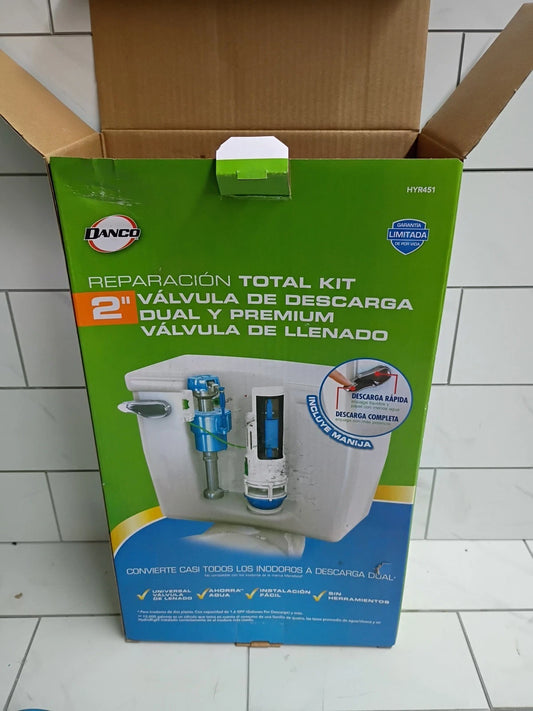 Danco HYR451 Dual Flush valve Universal Water Saving Toilet Repair Kit New OB