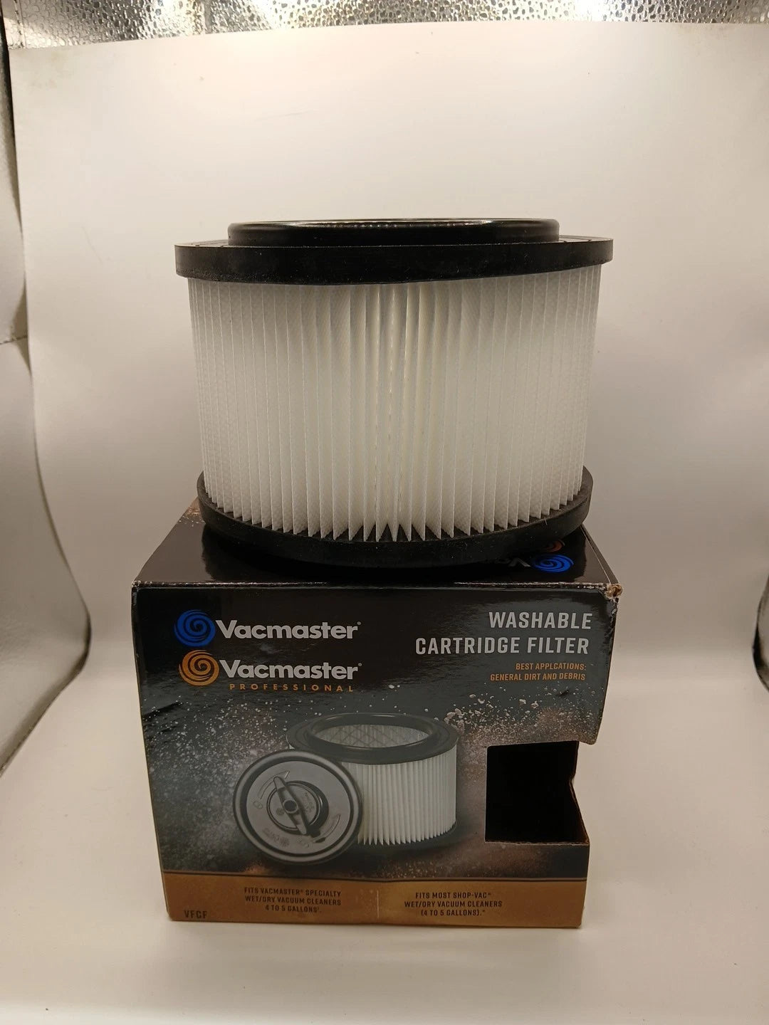 Vacmaster 4-5 Gallon Washable Cartridge Filter - Also fits SHOP-VAC