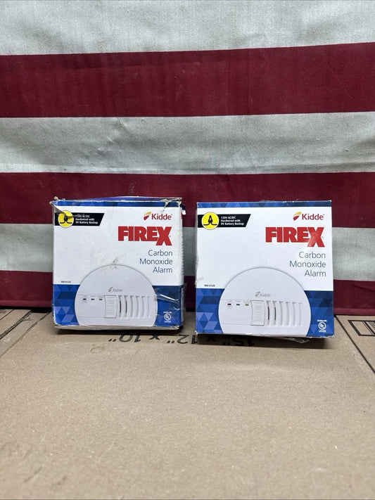 2 Pack Kidde Firex Hardwired Carbon Monoxide Detector w/LED, 9V Backup Battery