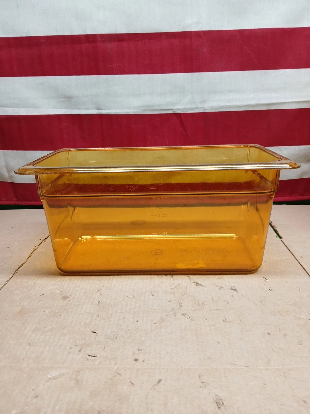 Lot Of 6 StorPlus High Heat Food Pans 1/3 Sz 6" Amber Color