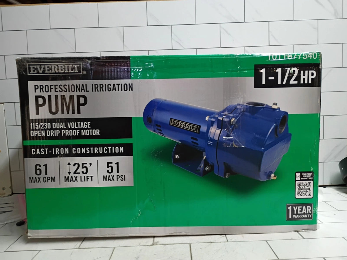 Everbilt HDLS15, 1-1/2 HP Cast Iron Lawn Irrigation Pump Parts Only