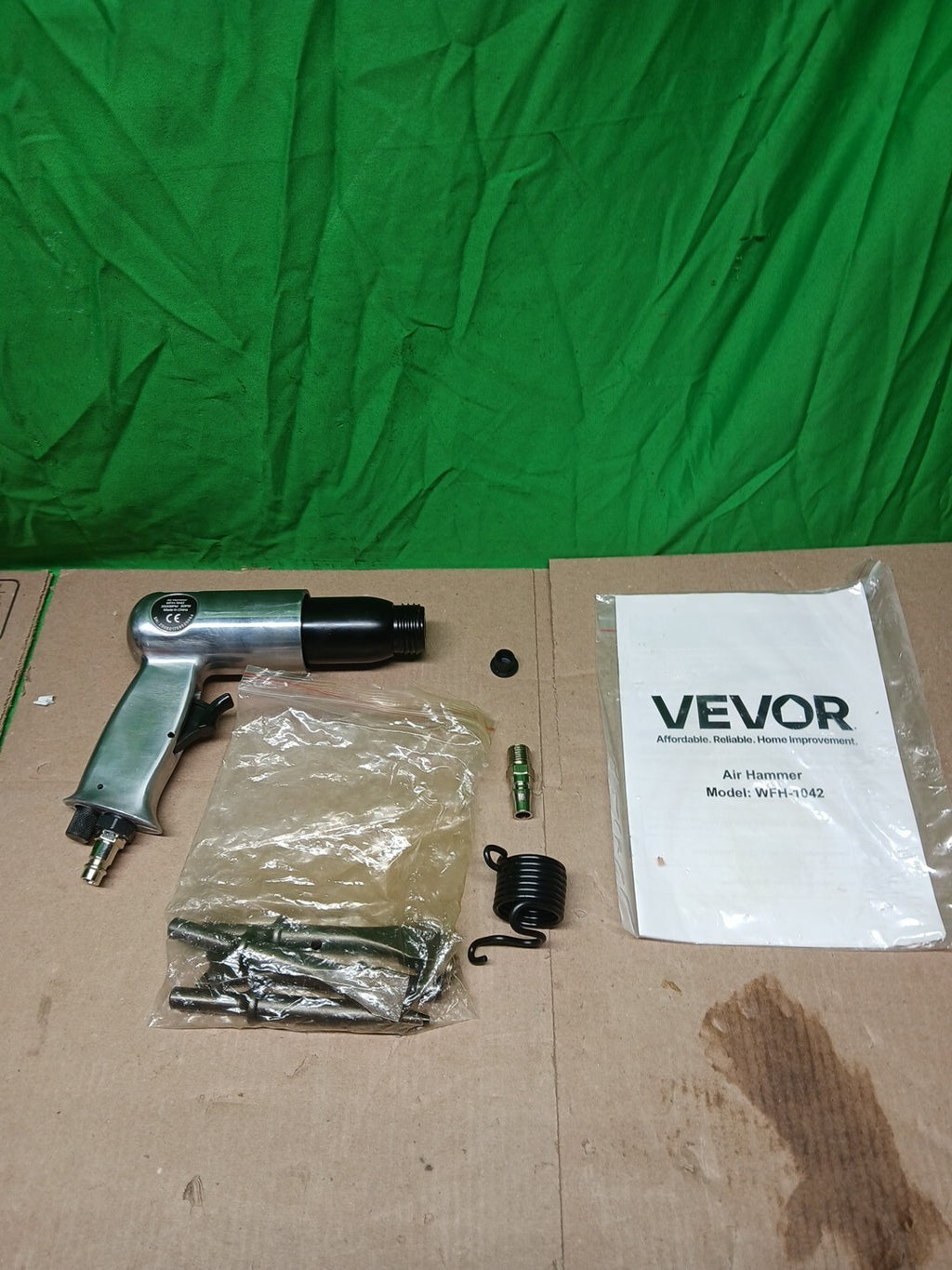 150mm air hammer kit 4-chisels 4500 BPM pneumatic hammer shovel tool