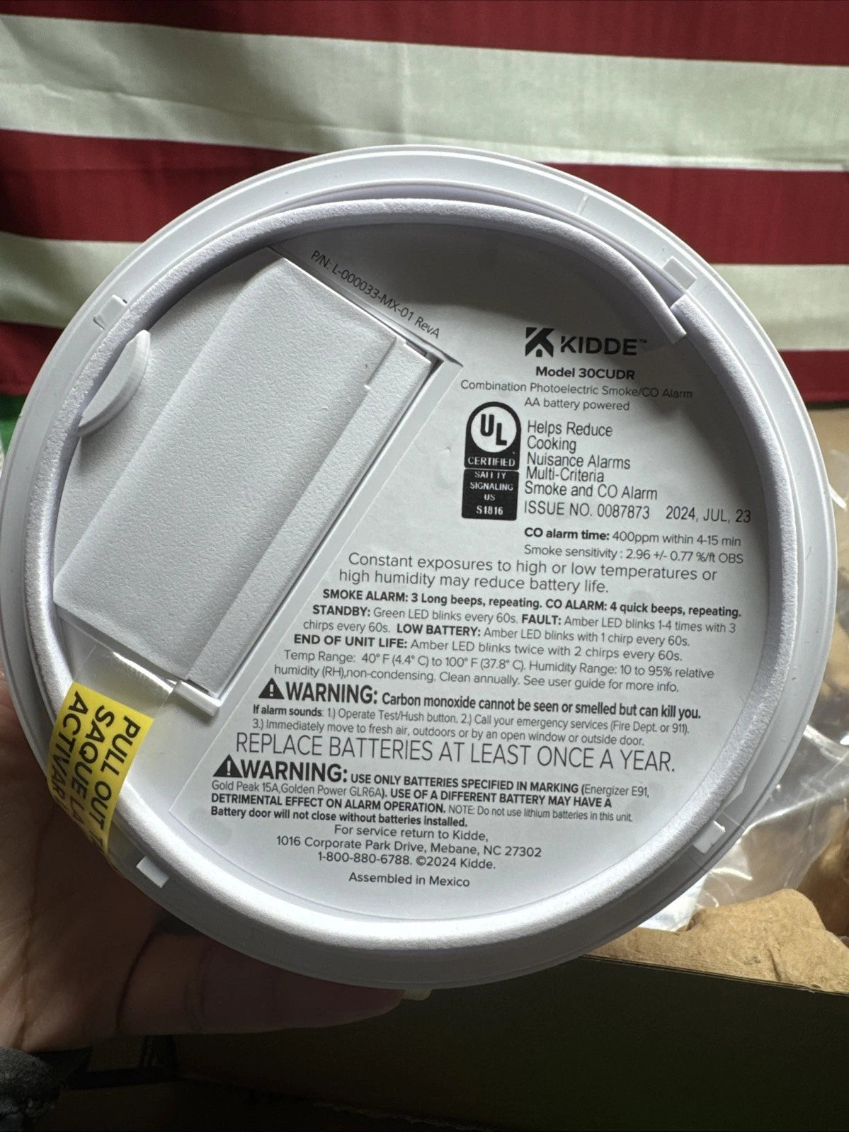 Kidde Detect 30CUDR / 21032830 Combination Smoke & Carbon Monoxide Alarm, White