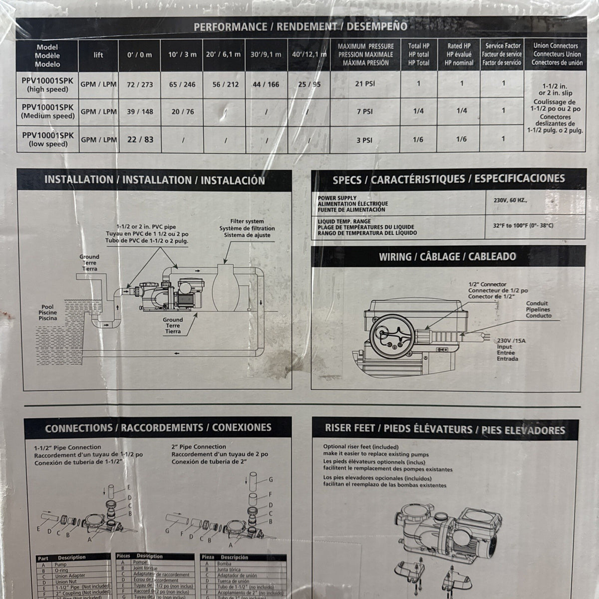 K2 Pumps Pool Pump 1 Hp Variable Speed 230 Volt Doe & Cec Compliant New Open Box