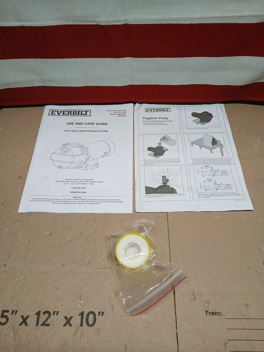 Everbilt 1-1/2 HP Cast Iron Lawn Irrigation Pump HDLS15 *For Parts*