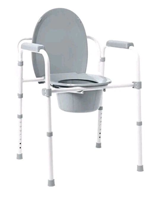 Guardian Folding 3-in-1 Steel Elongated Commode P/N G1 200X1 350lb Capacity OB