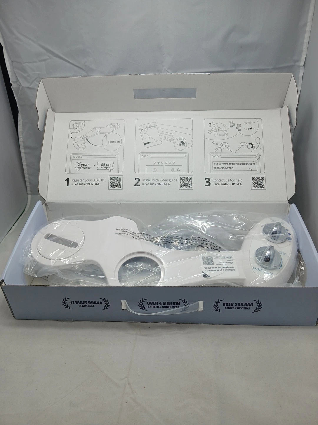 LUXE Bidet NEO 120 - Self-Cleaning Nozzle, Fresh Water Non-Electric Bidet